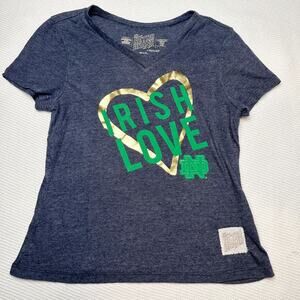 Retro Brand Irish Love Notre Dame V-neck Tee